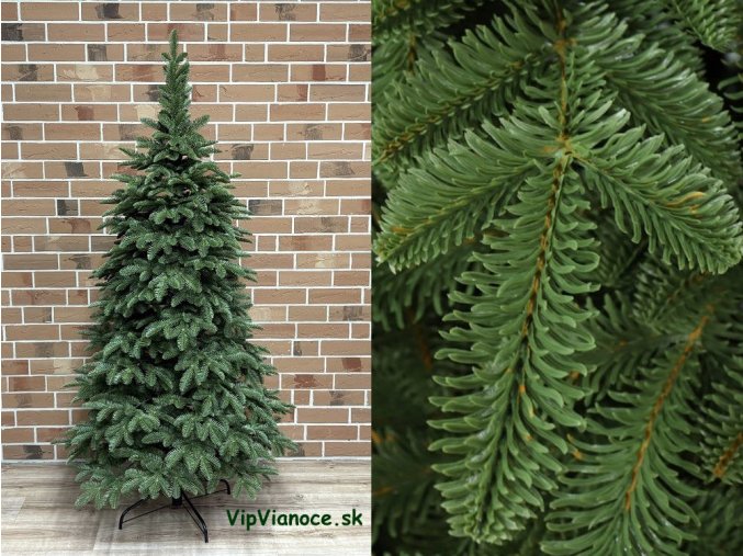 uzky umely 3d vianocny stromcek jedla husta