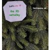 umely vianocny stromcek jedlove cele 3d ihlicie 150cm
