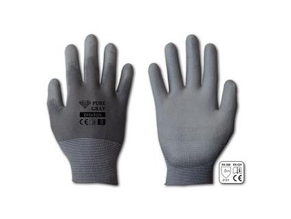 193011 rukavice pure grey polyuretan 10