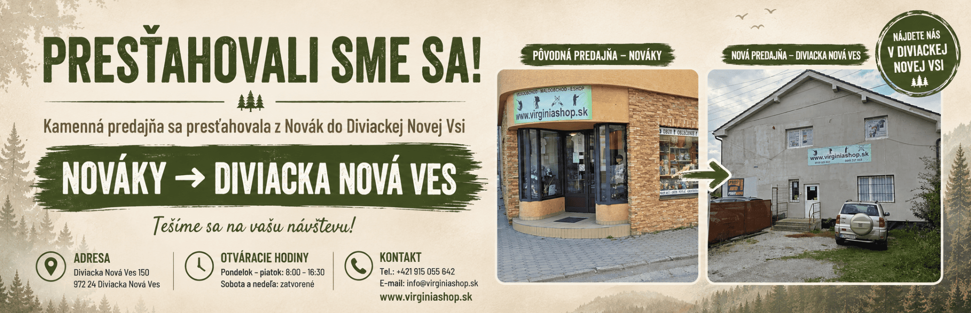 Predajňa Nováky presťahovaná