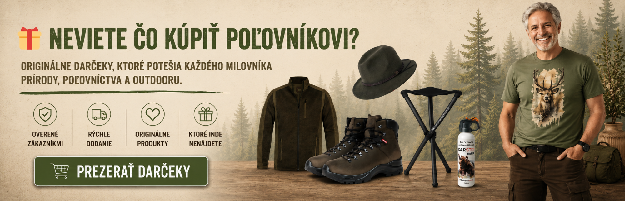 Poľovníctvo tipy na darček