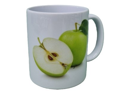Hrnček keramický s potlačou  JABLKO zelené 330ml