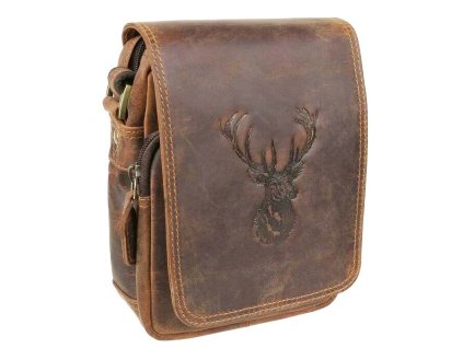 Pánska kožená taška crossbody motív Jeleň