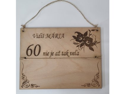 Drevená narodeninová tabuľka s menom