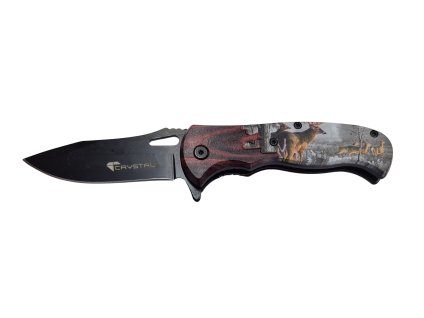 Crystal vreckový zatvárací nôž motív Jeleň v lese 21/9cm