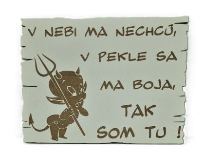 Vtipná drevená tabuľka na dvere