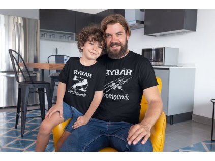 Tričká pre rybárov s motívom Rybár profesionál /Rybár pomocník