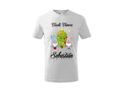 Tričko detské s motívom Škriatok vianočný KR