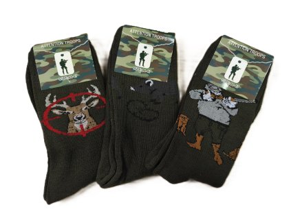 Termo ponožky s  poľovníckym motívom