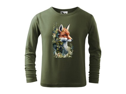 tričko DR khaki Líška