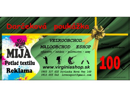Darč pouk 100€