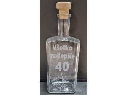 Darčeková fľaša Všetko najlepšie "40" 1000ml