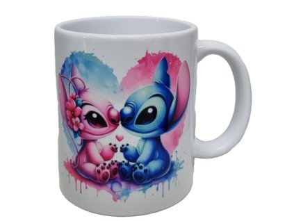 Hrnček keramický s potlačou STITCH srdce