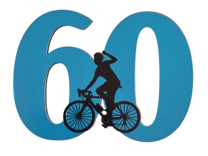 Zápich na tortu s motívom Pre cyklistu "60"