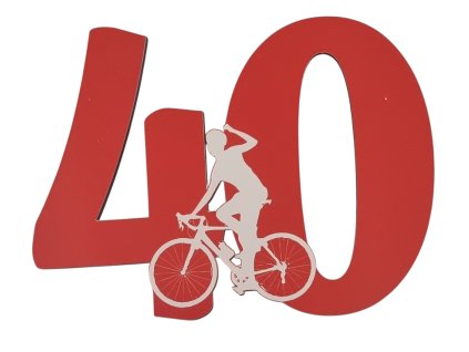 Zápich na tortu s motívom Pre cyklistu "40"