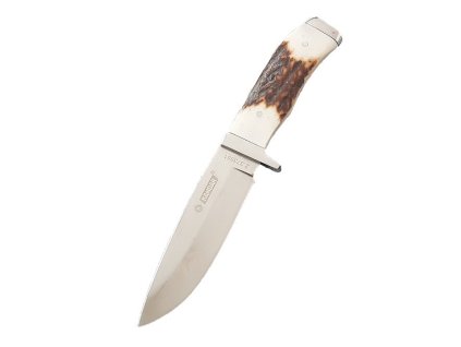 Poľovnícky pracovný nôž rukoväť z parohu 20/10cm + púzdro