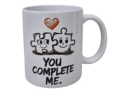 Hrnček keramický s potlačou YOU COMPLETE ME