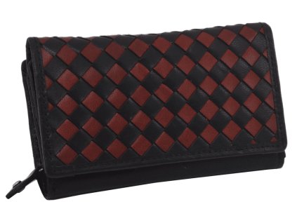 Dámska kožená peňaženka čierna 14,/8,5 cm