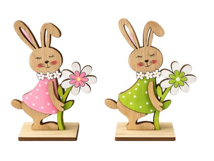 Dekorácia Zajačik drevený