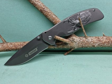 Kandar poľovnícky vreckový nôž motív jeleň +klip 21cm/9cm