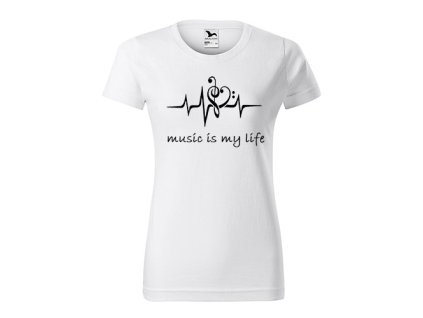 Tričko s textom Music is my life