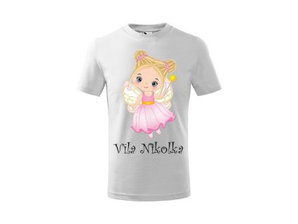 Tričko s rozprávkovým motívom Víla ružová