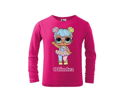 Tričko detské s motívom bábika LOL dúhová  DR