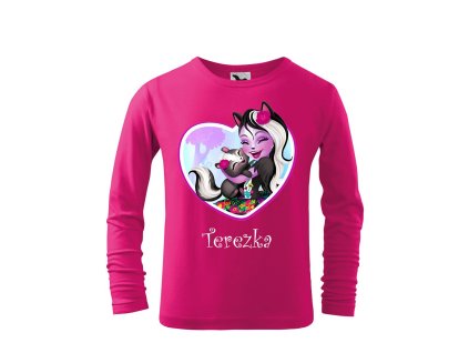 Tričko detské s motívom bábika Enchantimals skunk DR