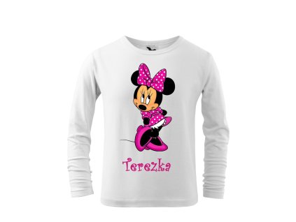 Tričko detské s rozprávkovým motívom Minnie ružová