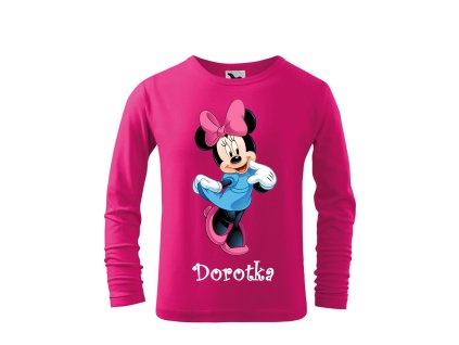 Tričko detské s rozprávkovým motívom Minnie modrá