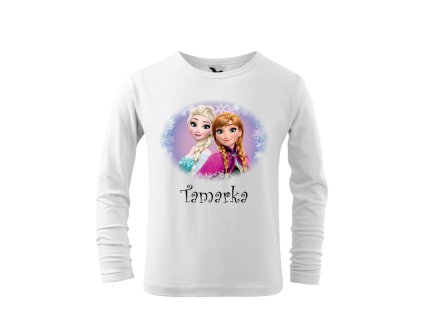 Tričko detské s rozprávkovým motívom Frozen Anna a Elsa DR