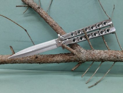Nôž motýlik strieborný 23/10cm