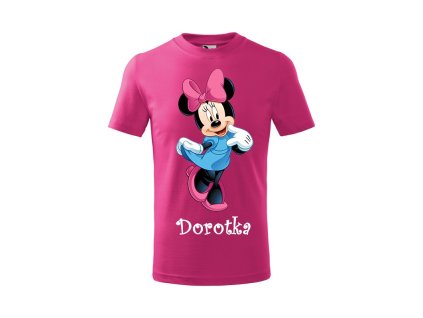 Tričko detské s motívom Minnie modrá