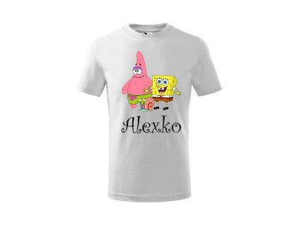 Tričko s rozprávkovým motívom Spongebob a Patrik