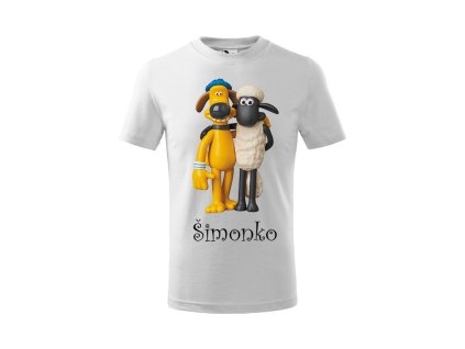 Tričko detské s motívom Ovečka Shaun a pes