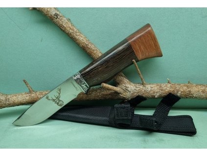 Poľovnícky nôž Kandar motív Jeleň 23/11cm + puzdro