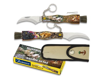 Albainox vreckový hubársky nôž s potlačou 21/8cm +púzdro