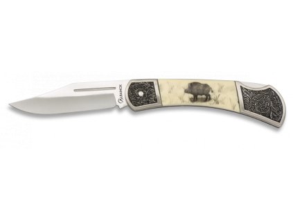 Albainox zatvárací vreckový nôž motív diviak 18/8cm