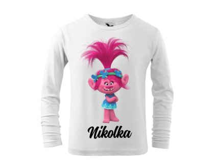 Tričko detské s rozprávkovým motívom Trollovia DR Poppy