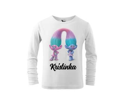 Tričko detské s rozprávkovým motívom Trollovia DR