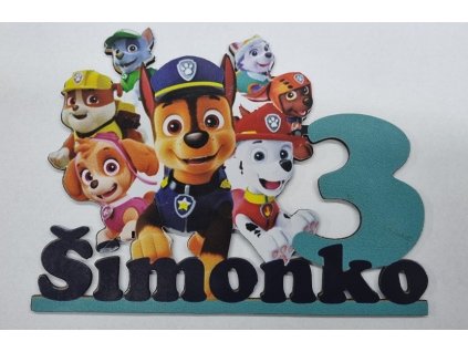 Zápich na tortu Paw Patrol