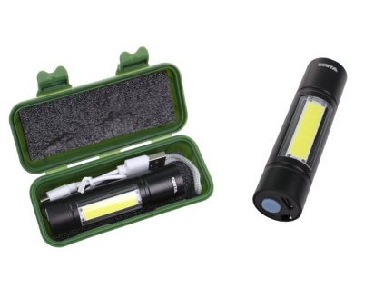 Multifunkčná LED baterka s klipom + zoom 9cm