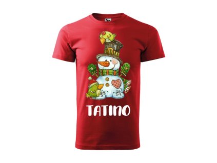 Tričko s motívom Snehuliak s vtáčikmi vianočný