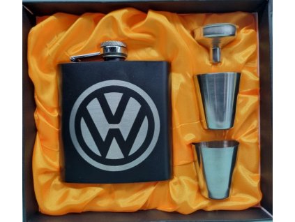 Ploskačka Volkswagen SADA 2 poháriky a lievik