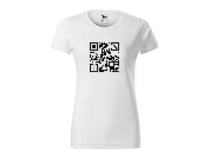 Tričko s vtipným motívom QR kód víno nevyšúchané
