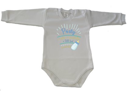 Detské body s dlhým rukávom s vtipným motívom Párty u mňa...