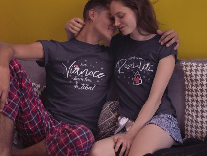 Tričká s vianočným motívom Na Vianoce chcem len Teba  a Môžeš si ma rozbaliť