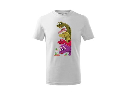 Tričko s rozprávkovým motívom  Dinosaurus z boku