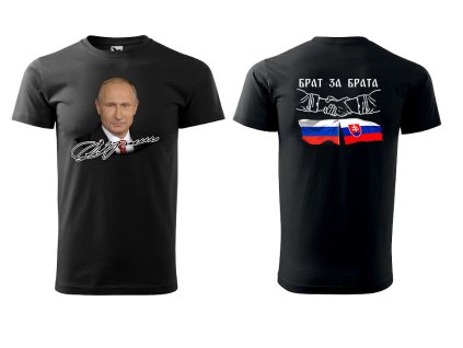 Čierne putin brat za brata s vlajkami