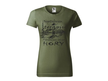 Tričko s čiernym motívom Terapia